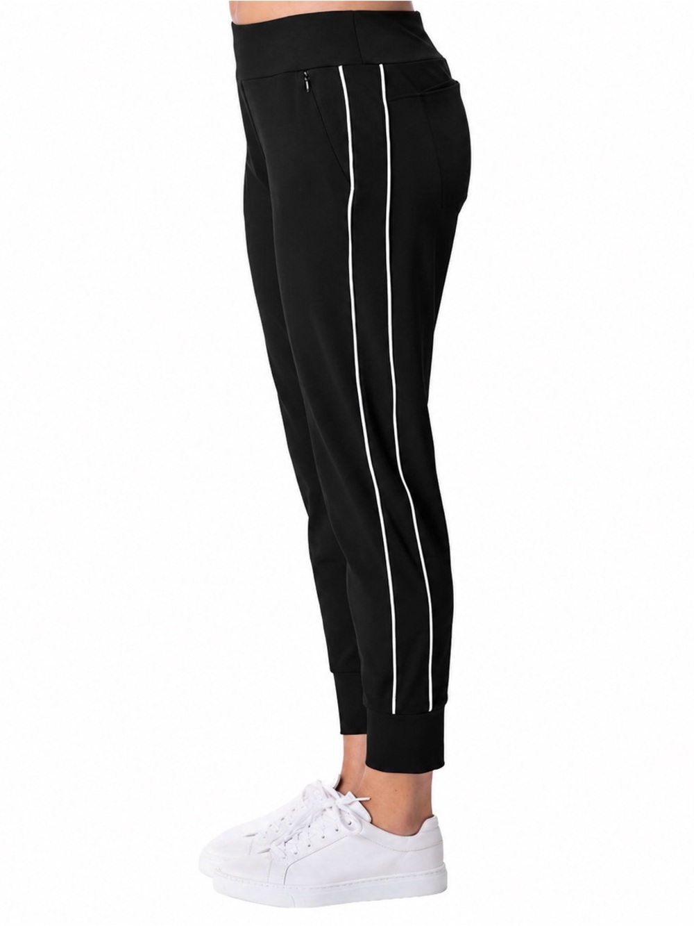 NEW Belyn Key Black Fairbanks Slim Golf Jogger Small Athleisure‎ Activewear